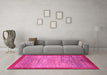 Machine Washable Abstract Pink Modern Rug in a Living Room, wshabs1572pnk