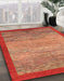 Machine Washable Abstract Red Rug in a Family Room, wshabs1572