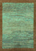 Machine Washable Abstract Turquoise Modern Area Rugs, wshabs1572turq