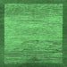 Square Abstract Emerald Green Modern Rug, abs1572emgrn