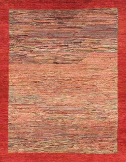 Machine Washable Abstract Red Rug, wshabs1572