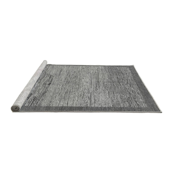 Sideview of Machine Washable Abstract Gray Modern Rug, wshabs1572gry