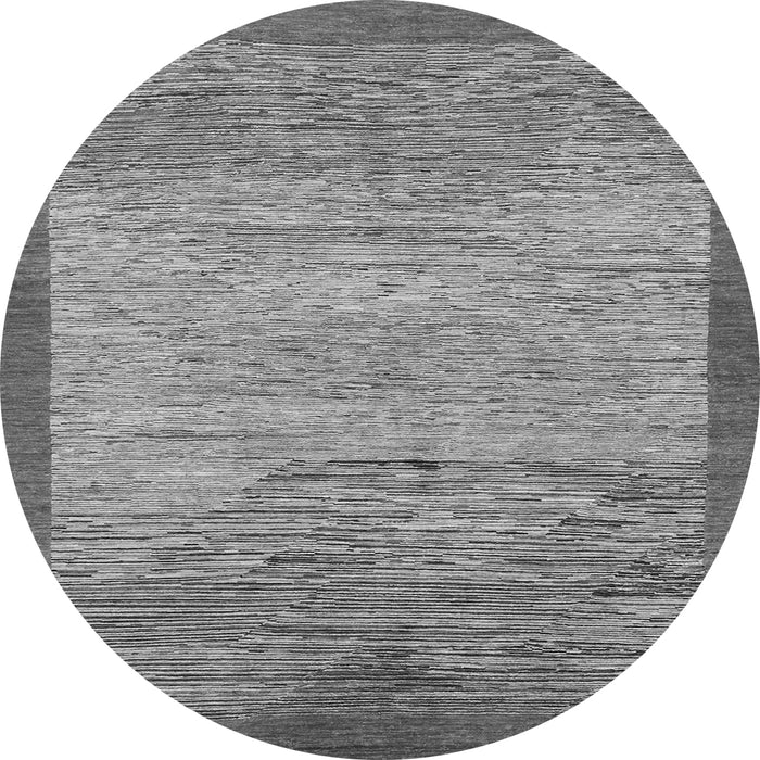 Round Abstract Gray Modern Rug, abs1572gry