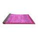 Sideview of Abstract Purple Modern Rug, abs1572pur