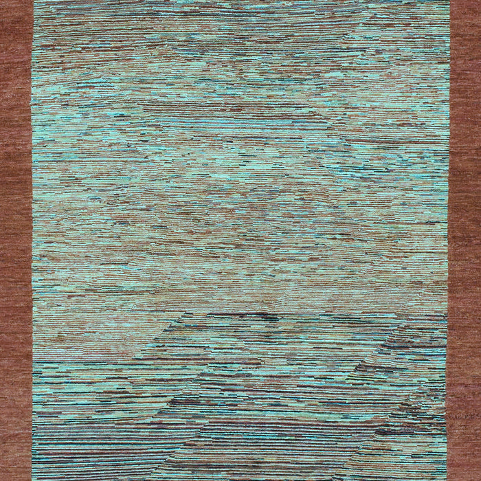 Machine Washable Abstract Light Blue Modern Rug, wshabs1572lblu