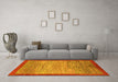 Machine Washable Abstract Yellow Modern Rug in a Living Room, wshabs1572yw