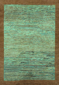 Abstract Turquoise Modern Rug, abs1572turq