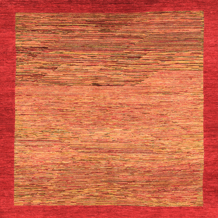 Square Abstract Orange Modern Rug, abs1572org