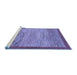 Sideview of Machine Washable Abstract Blue Modern Rug, wshabs1572blu