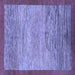 Square Abstract Blue Modern Rug, abs1572blu