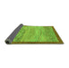 Sideview of Abstract Green Modern Rug, abs1572grn