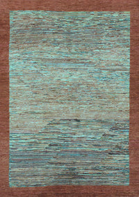 Abstract Light Blue Modern Rug, abs1572lblu