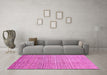 Machine Washable Abstract Pink Modern Rug in a Living Room, wshabs1573pnk