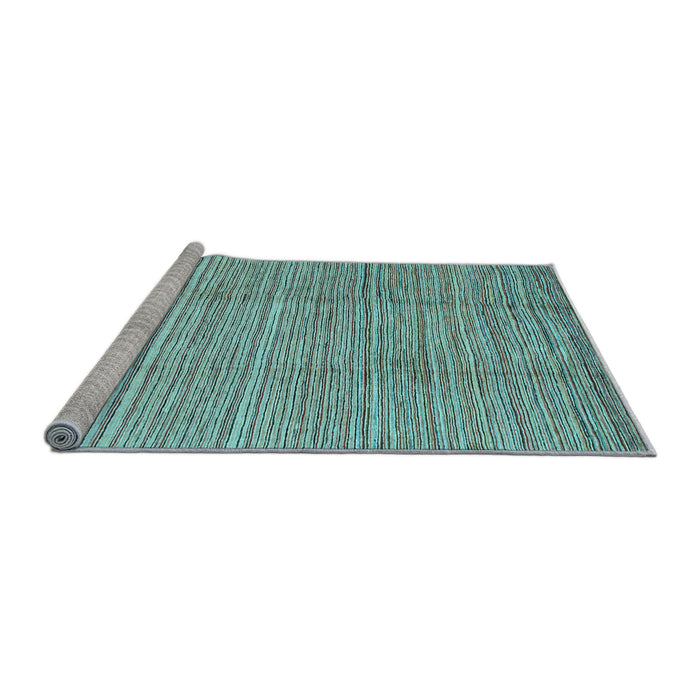 Sideview of Machine Washable Abstract Light Blue Modern Rug, wshabs1573lblu