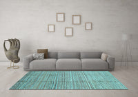 Machine Washable Abstract Light Blue Modern Rug, wshabs1573lblu