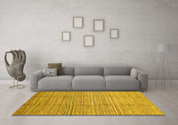 Machine Washable Abstract Yellow Modern Rug, wshabs1573yw