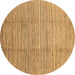 Round Abstract Brown Modern Rug, abs1573brn