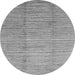 Round Machine Washable Abstract Gray Modern Rug, wshabs1573gry