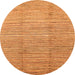 Round Abstract Orange Modern Rug, abs1573org