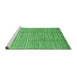 Sideview of Machine Washable Abstract Emerald Green Modern Area Rugs, wshabs1573emgrn