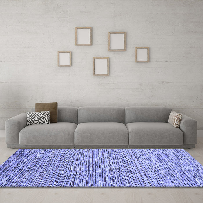 Machine Washable Abstract Blue Modern Rug in a Living Room, wshabs1573blu