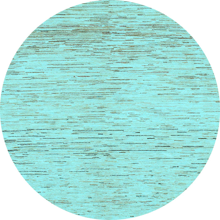 Round Abstract Light Blue Modern Rug, abs1574lblu