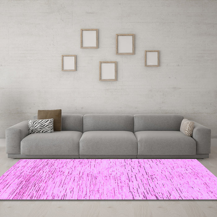 Machine Washable Abstract Purple Modern Area Rugs in a Living Room, wshabs1574pur