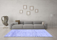 Machine Washable Abstract Blue Modern Rug, wshabs1574blu