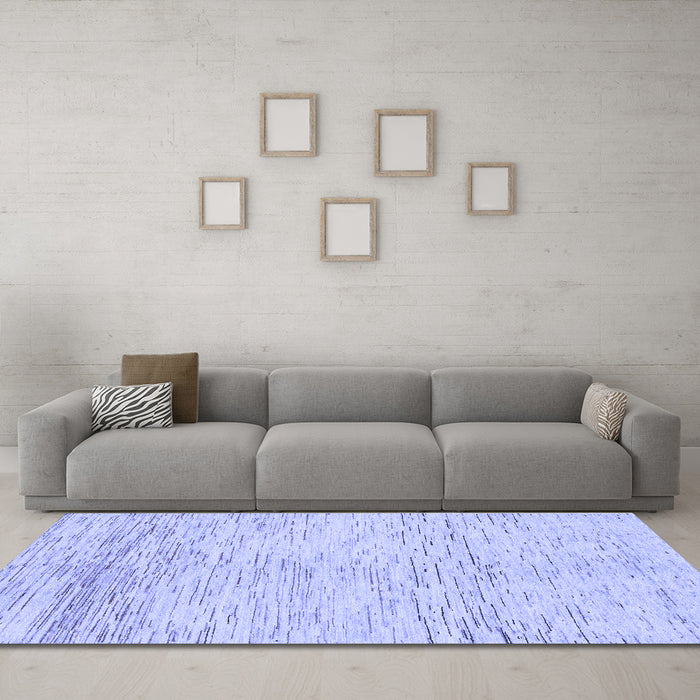 Machine Washable Abstract Blue Modern Rug in a Living Room, wshabs1574blu