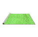 Sideview of Machine Washable Abstract Green Modern Area Rugs, wshabs1574grn