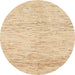 Round Abstract Brown Gold Modern Rug, abs1574
