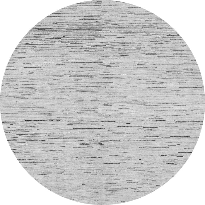 Round Machine Washable Abstract Gray Modern Rug, wshabs1574gry