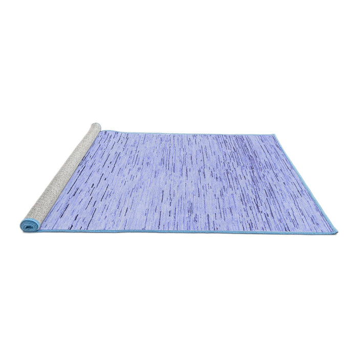 Sideview of Machine Washable Abstract Blue Modern Rug, wshabs1574blu