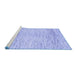 Sideview of Machine Washable Abstract Blue Modern Rug, wshabs1574blu