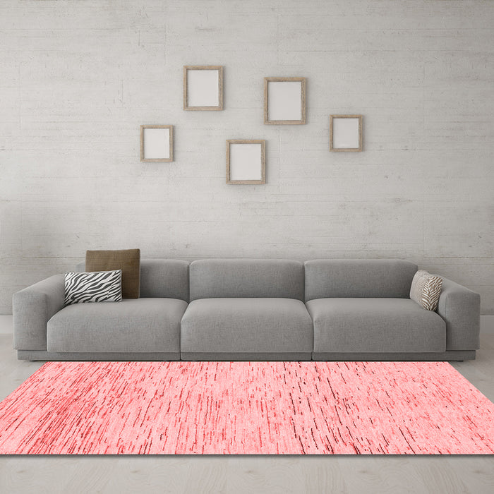 Modern Red Washable Rugs