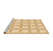 Sideview of Machine Washable Abstract Sun Yellow Rug, wshabs1575