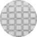 Round Checkered Gray Modern Rug, abs1575gry