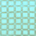 Square Checkered Light Blue Modern Rug, abs1575lblu