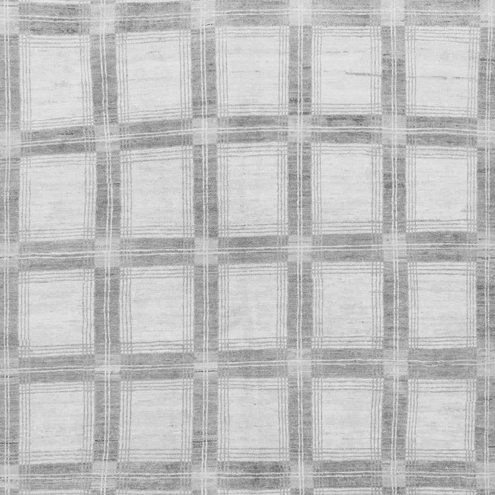 Machine Washable Checkered Gray Modern Rug, wshabs1575gry