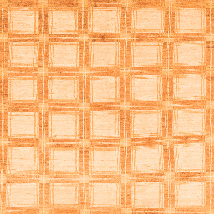 Square Checkered Orange Modern Rug, abs1575org