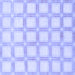 Square Machine Washable Checkered Blue Modern Rug, wshabs1575blu