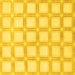 Square Checkered Yellow Modern Rug, abs1575yw