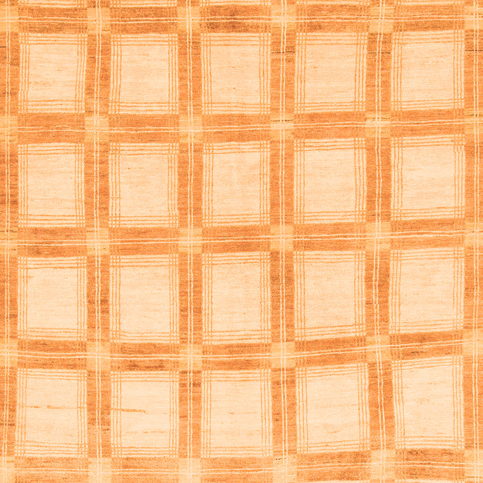 Machine Washable Checkered Orange Modern Area Rugs, wshabs1575org