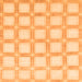 Square Machine Washable Checkered Orange Modern Area Rugs, wshabs1575org