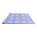 Sideview of Machine Washable Checkered Blue Modern Rug, wshabs1575blu