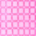 Square Checkered Pink Modern Rug, abs1575pnk