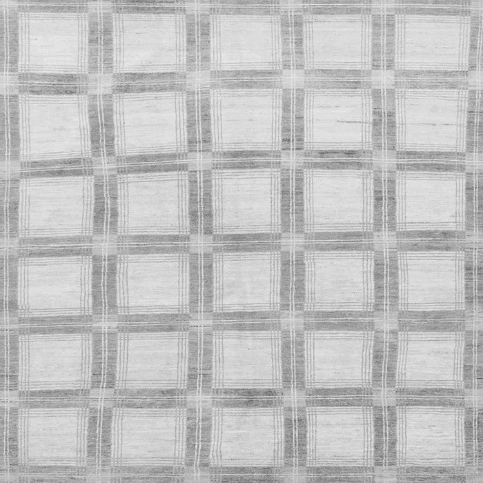 Square Machine Washable Checkered Gray Modern Rug, wshabs1575gry