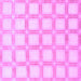 Square Machine Washable Checkered Purple Modern Area Rugs, wshabs1575pur