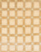 Abstract Sun Yellow Checkered Rug, abs1575