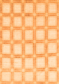 Checkered Orange Modern Rug, abs1575org